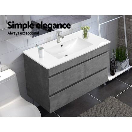Cefito Vanity Unit 915mm with Basin Grey Furniture Kings Warehouse 