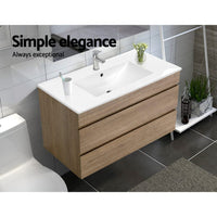 Cefito Vanity Unit 915mm with Basin Oak Furniture Kings Warehouse 