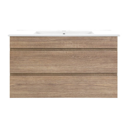 Cefito Vanity Unit 915mm with Basin Oak Furniture Kings Warehouse 
