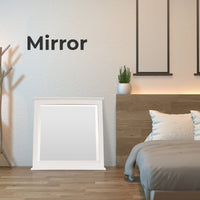 Celosia Dresser Mirror Vanity Dressing Table Acacia Wood Timber Frame - White bedroom furniture Kings Warehouse 