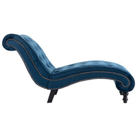 Chaise Lounge Blue Velvet Kings Warehouse 