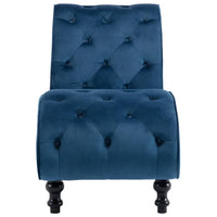 Chaise Lounge Blue Velvet Kings Warehouse 