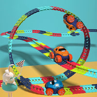 Changeable Track In The Dark Track with LED Light-Up Race Car Flexible Track Toy 92 Baby & Kids Kings Warehouse 