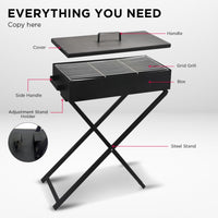 Charcoal BBQ Grill - Adjustable Height Kings Warehouse 