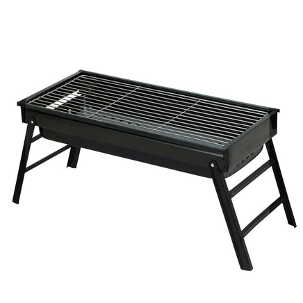 Charcoal BBQ Grill Smoker Portable Barbecue Outdoor Foldable Camping Kings Warehouse 