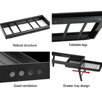 Charcoal BBQ Grill Smoker Portable Barbecue Outdoor Foldable Camping Kings Warehouse 