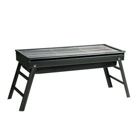 Charcoal BBQ Grill Smoker Portable Barbecue Outdoor Foldable Camping Kings Warehouse 