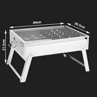 Charcoal BBQ Grill Stainless Steel Portable Outdoor Steel Rack Roaster Smoker Home & Garden Kings Warehouse 