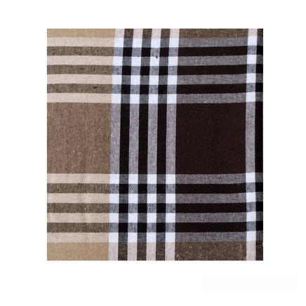 Check Table Cloth Tartan Brown 180 x 180 cm Home & Garden Kings Warehouse 