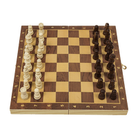 Chess Board Games Folding Large Chess Wooden Chessboard Set Wood Toy Gift Gift & Novelty Kings Warehouse 