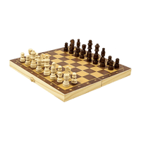 Chess Board Games Folding Large Chess Wooden Chessboard Set Wood Toy Gift Gift & Novelty Kings Warehouse 