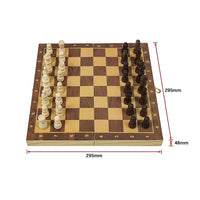 Chess Board Games Folding Large Chess Wooden Chessboard Set Wood Toy Gift Gift & Novelty Kings Warehouse 