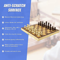 Chess Board Games Folding Large Chess Wooden Chessboard Set Wood Toy Gift Gift & Novelty Kings Warehouse 