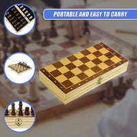 Chess Board Games Folding Large Chess Wooden Chessboard Set Wood Toy Gift Gift & Novelty Kings Warehouse 
