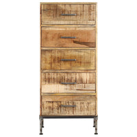 Chest of Drawers 45x35x106 cm Solid Mango Wood Kings Warehouse 