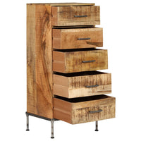Chest of Drawers 45x35x106 cm Solid Mango Wood Kings Warehouse 