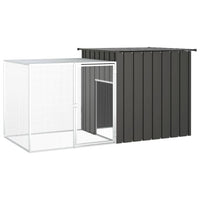 Chicken Cage Anthracite 200x91x100 cm Galvanised Steel Kings Warehouse 