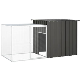 Chicken Cage Anthracite 200x91x100 cm Galvanised Steel Kings Warehouse