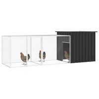 Chicken Cage Anthracite 300x91x100 cm Galvanised Steel Kings Warehouse 