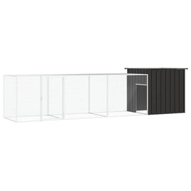 Chicken Cage Anthracite 400x91x100 cm Galvanised Steel Kings Warehouse 