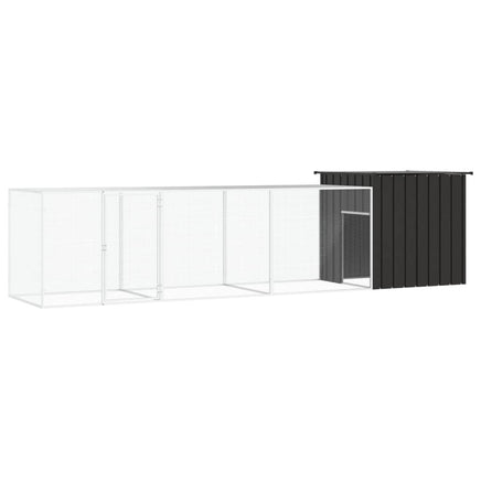 Chicken Cage Anthracite 400x91x100 cm Galvanised Steel Kings Warehouse 