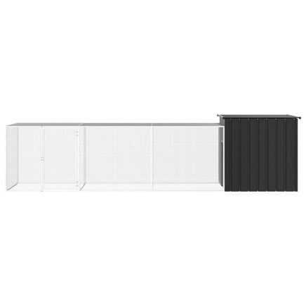 Chicken Cage Anthracite 400x91x100 cm Galvanised Steel Kings Warehouse 