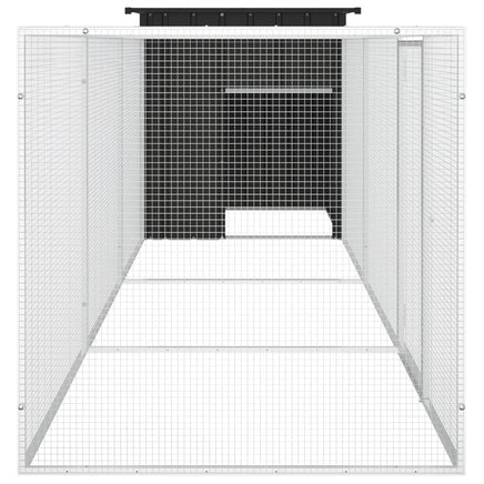 Chicken Cage Anthracite 400x91x100 cm Galvanised Steel Kings Warehouse 