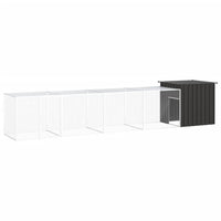 Chicken Cage Anthracite 500x91x100 cm Galvanised Steel Kings Warehouse 