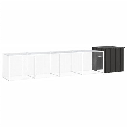 Chicken Cage Anthracite 500x91x100 cm Galvanised Steel Kings Warehouse 