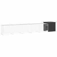Chicken Cage Anthracite 600x91x100 cm Galvanised Steel Kings Warehouse 