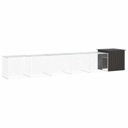 Chicken Cage Anthracite 600x91x100 cm Galvanised Steel Kings Warehouse 