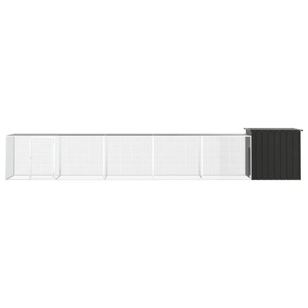 Chicken Cage Anthracite 600x91x100 cm Galvanised Steel Kings Warehouse 