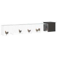 Chicken Cage Anthracite 600x91x100 cm Galvanised Steel Kings Warehouse 