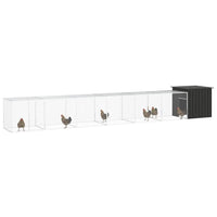 Chicken Cage Anthracite 700x91x100 cm Galvanised Steel Kings Warehouse 