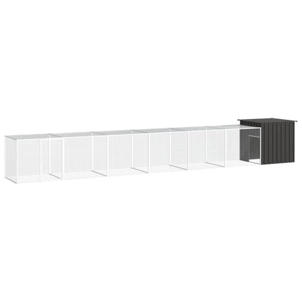 Chicken Cage Anthracite 700x91x100 cm Galvanised Steel Kings Warehouse 