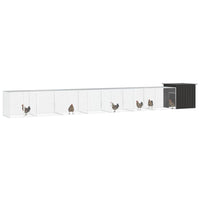 Chicken Cage Anthracite 800x91x100 cm Galvanised Steel Kings Warehouse 