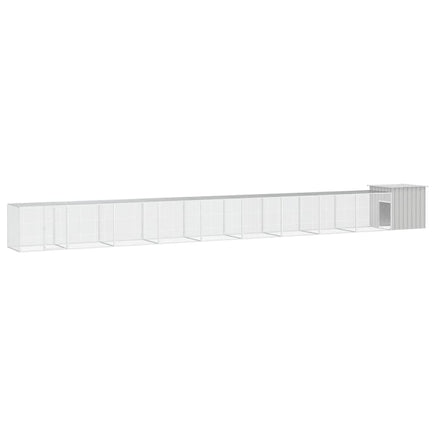 Chicken Cage Grey 1000x91x100 cm Galvanised Steel Kings Warehouse 