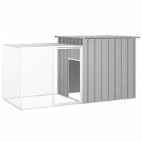Chicken Cage Grey 200x91x100 cm Galvanised Steel Kings Warehouse 