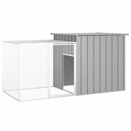Chicken Cage Grey 200x91x100 cm Galvanised Steel Kings Warehouse 