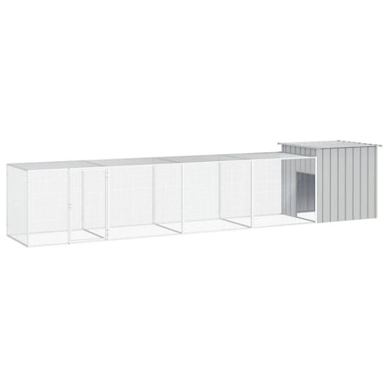 Chicken Cage Grey 500x91x100 cm Galvanised Steel Kings Warehouse 