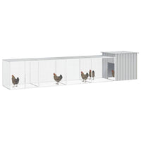 Chicken Cage Grey 500x91x100 cm Galvanised Steel Kings Warehouse 