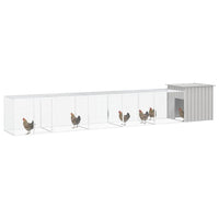 Chicken Cage Grey 600x91x100 cm Galvanised Steel Kings Warehouse 