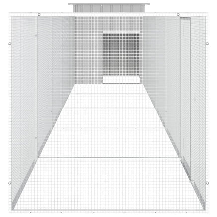 Chicken Cage Grey 600x91x100 cm Galvanised Steel Kings Warehouse 