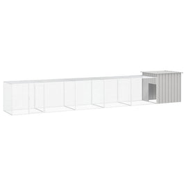 Chicken Cage Grey 600x91x100 cm Galvanised Steel Kings Warehouse 
