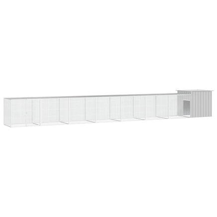 Chicken Cage Grey 700x91x100 cm Galvanised Steel Kings Warehouse 