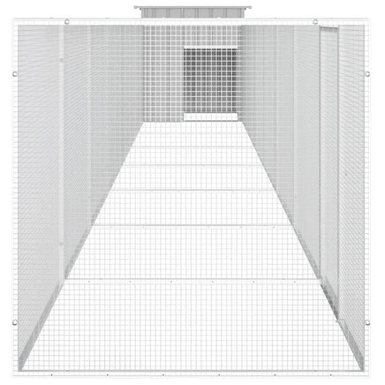 Chicken Cage Grey 800x91x100 cm Galvanised Steel Kings Warehouse 