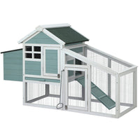 Chicken Coop Rabbit Hutch 150cm x 60cm x 93cm Large Chicken Coop House Run Cage Wooden Pet Care Kings Warehouse 