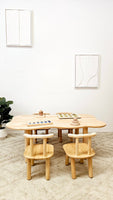 Child hardwood cloud table with 4 chairs Baby & Kids Kings Warehouse 