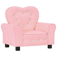 Children Sofa Pink Faux Leather Kings Warehouse 