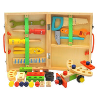 Children's pretend play build fix wood Toolbox Toy, Carpenter Traddie Set For toddlers and kids Baby & Kids Kings Warehouse 